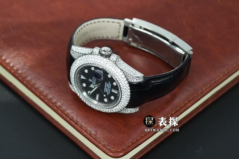 Yacht-Master Rolex hand-dial diamond-encrusted rubber model overall live photos