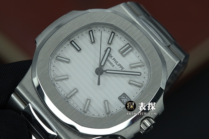 3K Nautilus Patek Philippe collectible watches silver and white disk steel belt model 5711/1A-011 front real picture