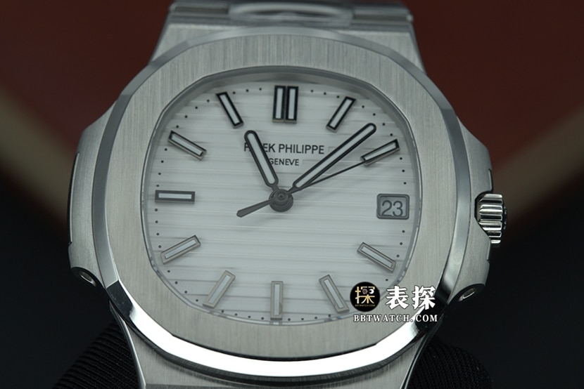 3K Nautilus Patek Philippe collectible watches silver and white disk steel belt model 5711/1A-011 front real picture