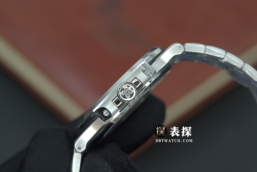 3K Nautilus Patek Philippe collectible watches silver and white disk steel belt model 5711/1A-011 side real picture