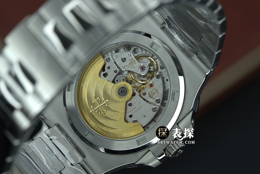 3K Nautilus Patek Philippe collectible watches silver and white disk steel strap models 5711/1A-011 back actual photo
