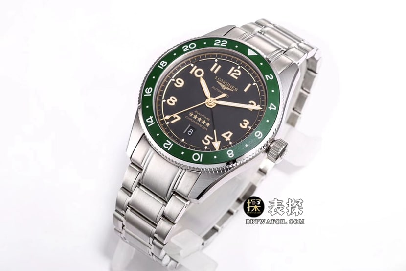 Sports Longines1:1replica watch carbon black dialsteel bracelet model L3.812.4.63.6front live photo