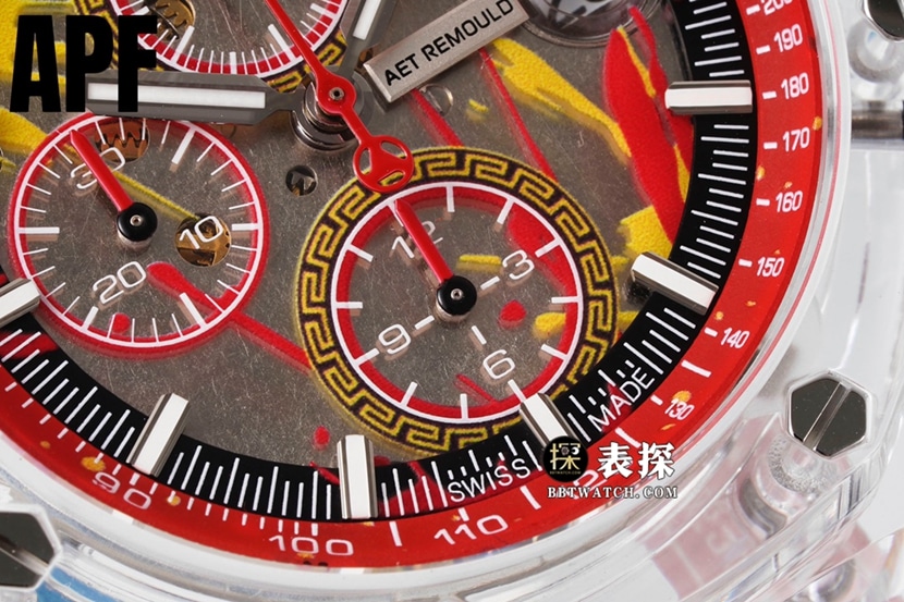 apf offshore watch,APF offshore Audemars Piguet1:1replica watch Spartan red warrior rubber model front live photo