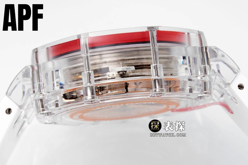 apf offshore watch,APF offshore Audemars Piguet1:1replica watch Spartan red warrior rubber model side live photo