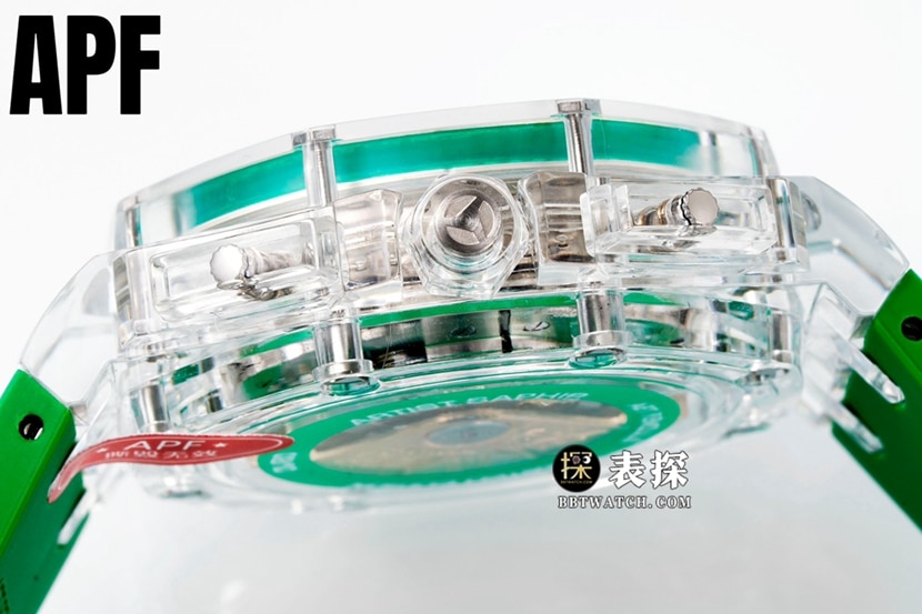 APF Offshore Rubber Green Dragon Camouflage Watch Side View Real Shot