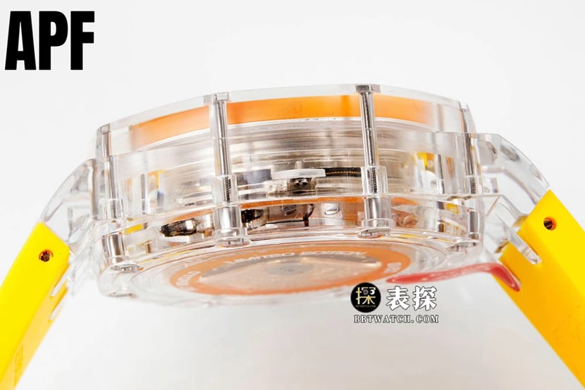 APF offshore Audemars Piguet watch Bada Warrior Sunshine Yellow Rubber model side real shot photo