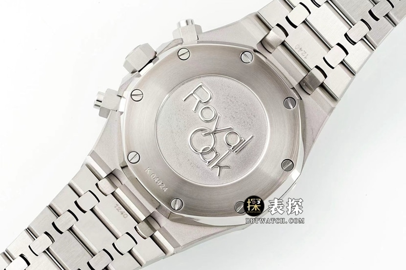IPFRoyal OakAudemars Piguet1:1replica watch black panda plate steel bracelet model 26331ST.OO.1220ST.02caseback live photo