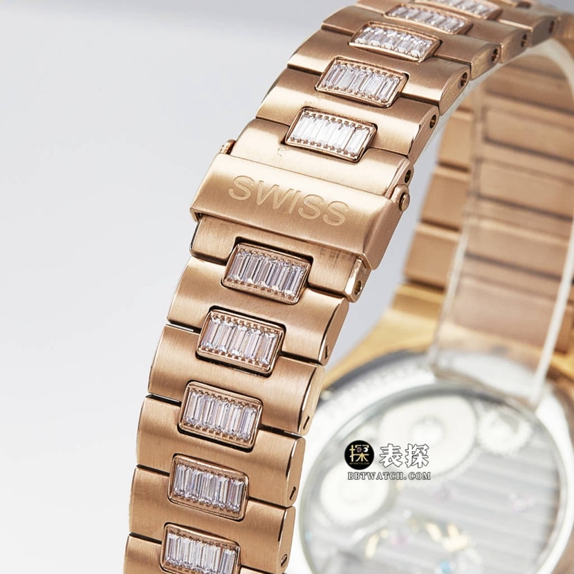 MTF Laurel Girard-Perregaux watch silver gray plate rose goldsteel bracelet bracelet live photos