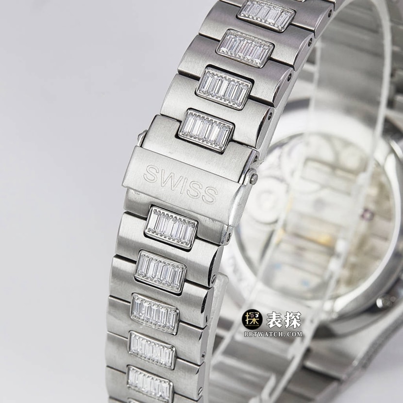 MTF Laurel Girard-Perregaux watch blue dial diamond steel bracelet bracelet live photos