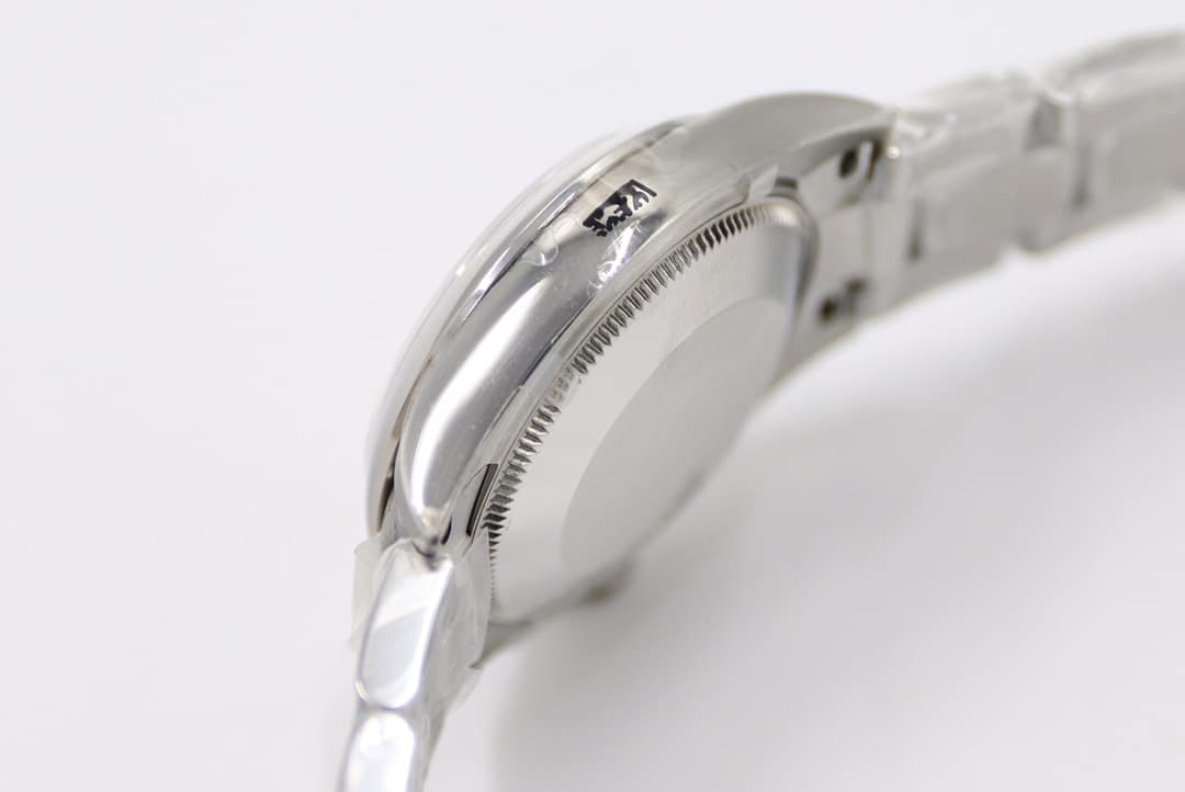 EW Oyster Perpetual Rolex1:1replica watch silver dial31MMsteel bracelet model m277200-0001side live photo