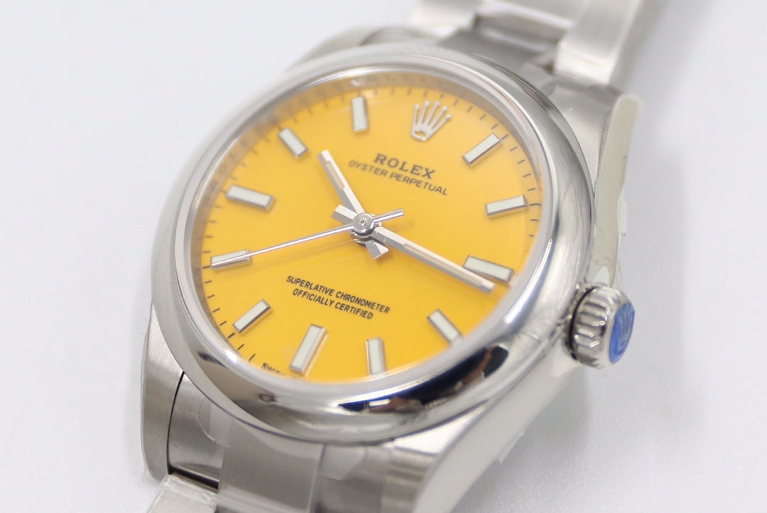 Rolex classic watch, ew Oyster Perpetual watch, front live photo