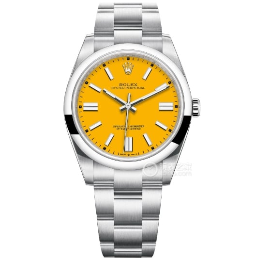 EW Oyster Perpetual Rolex collectible watches Women's Yellow Plate 31MM Steel Strap Model m277200-0005
