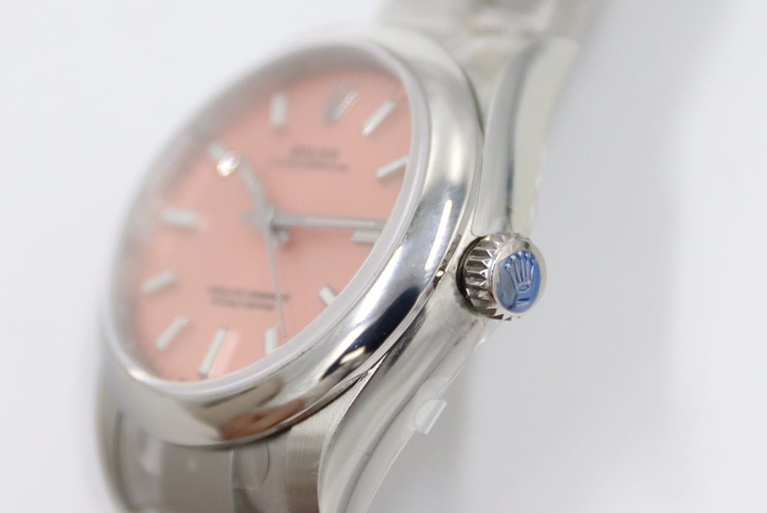 Rolex classic watch, ew Oyster Perpetual watch, side live photo