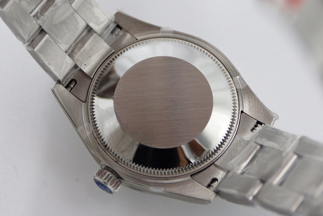 EW Oyster Perpetual Rolex1:1replica watch pink dial 31MMsteel bracelet model m277200-0004caseback live photo