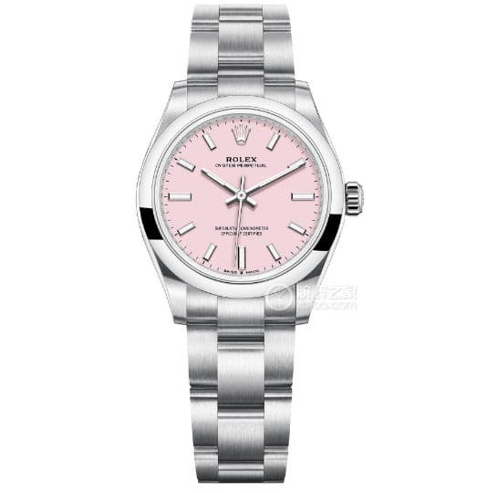 EW Oyster Perpetual Rolex collectible watches Pink Plate 31MM Steel Strap Model m277200-0004