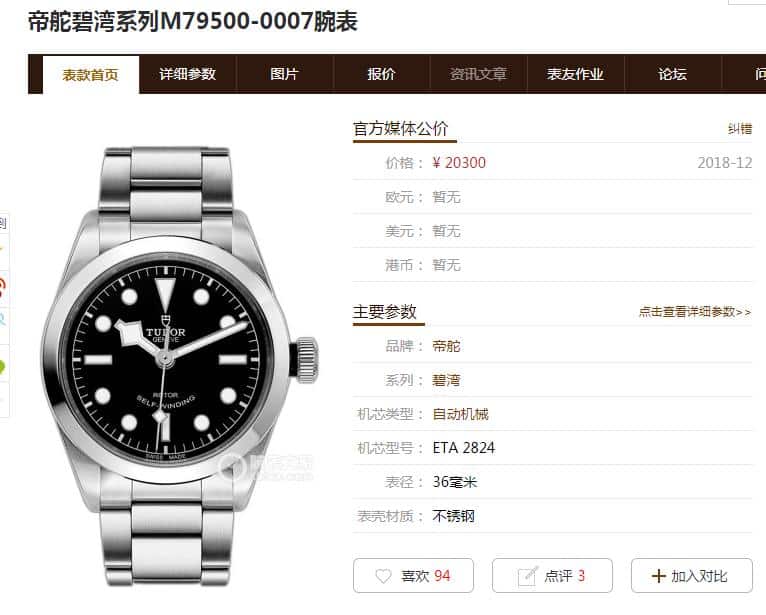 KRFTudor Biwan Series M79500-0007 Watch Authenticity Review Price Chart
