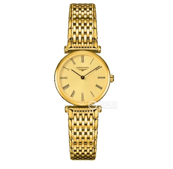 Gala Longines collectible watches Men's Champagne Gold Plate Steel Strap Models