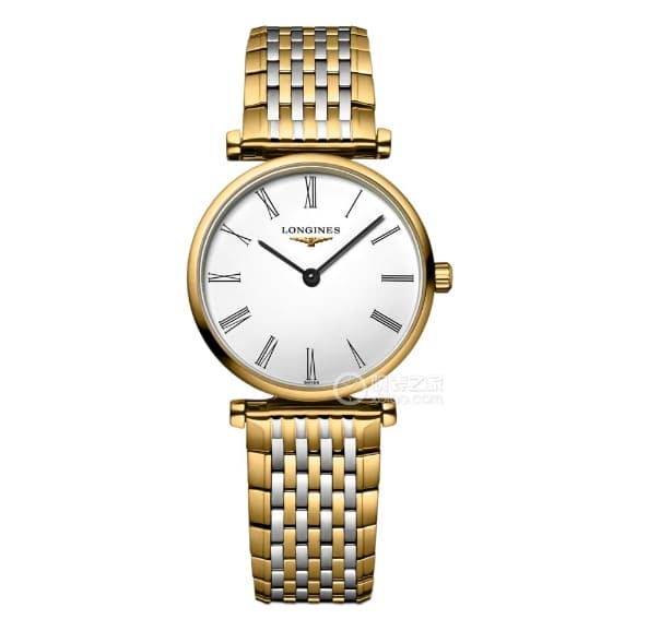 Jialan Longines 1:1replica watch white dial gold steel bracelet model L4.918.2.11.7