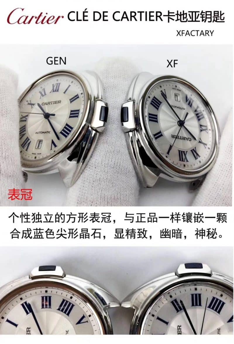 XFCartier key series WSCL0018replica watch true and false review crown picture