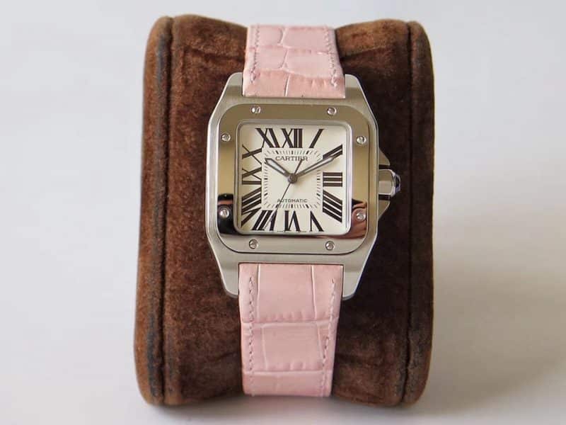 KZCartier Santos 100 Series W20106X8 Unisex Mechanical Watch Authentic and Fake Comparison Review Front View