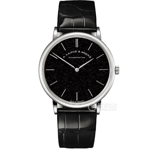 F8 Saxony Lange collectible watches Men's Black Aventurine Plate Belt Model