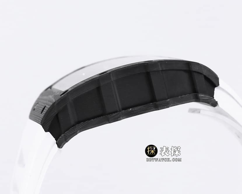BBR RM 35-01Richard Mille1:1replica watch men's black dial white rubber model side live photo