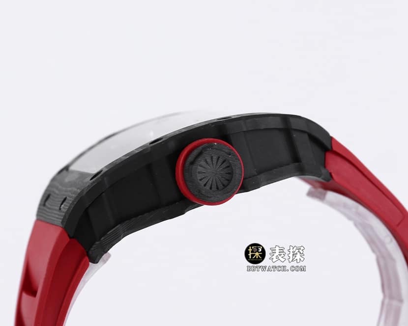 BBR RM 35-01Richard Mille1:1replica watch men's black dial red rubber style side live photo