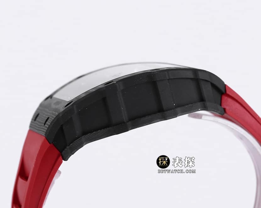 BBR RM 35-01Richard Mille1:1replica watch men's black dial red rubber style side live photo
