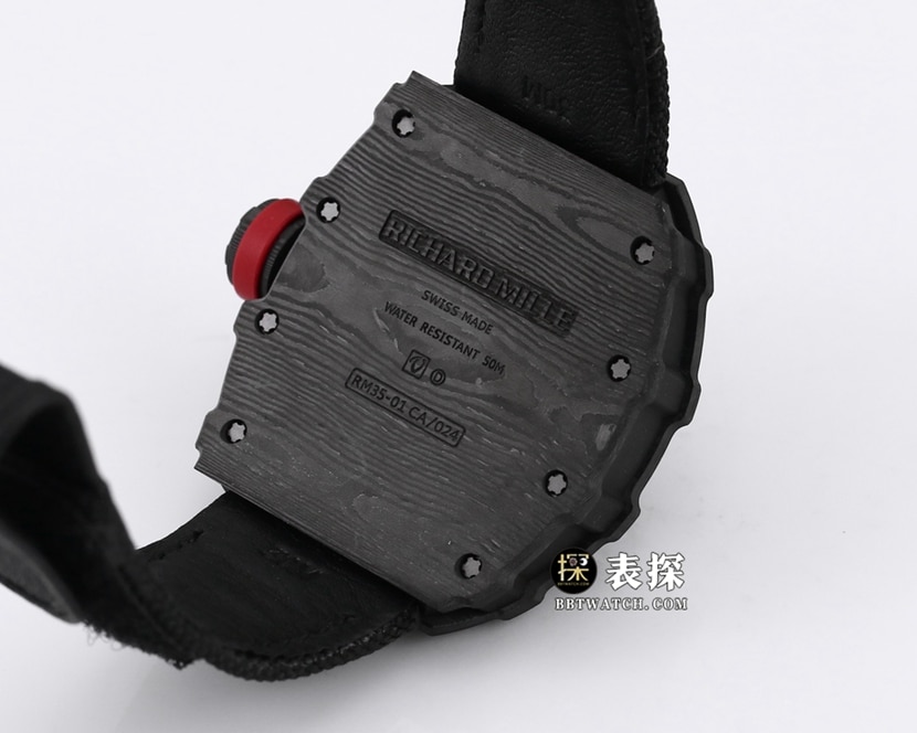 BBR RM 35-01Richard Mille1:1replica watch men's black dial black Velcro braceletcaseback live photo