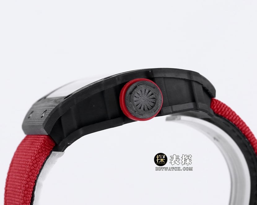 BBR RM 35-01Richard Mille1:1replica watch men's black dial red Velcro bracelet side live photo