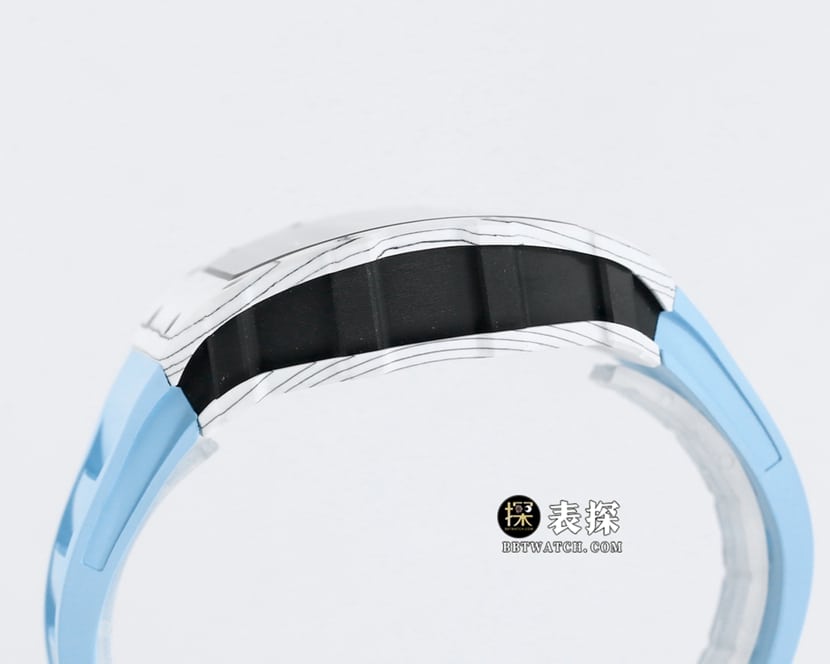 BBR RM 35-01Richard Mille1:1replica watch men's black dial blue rubber style side live photo