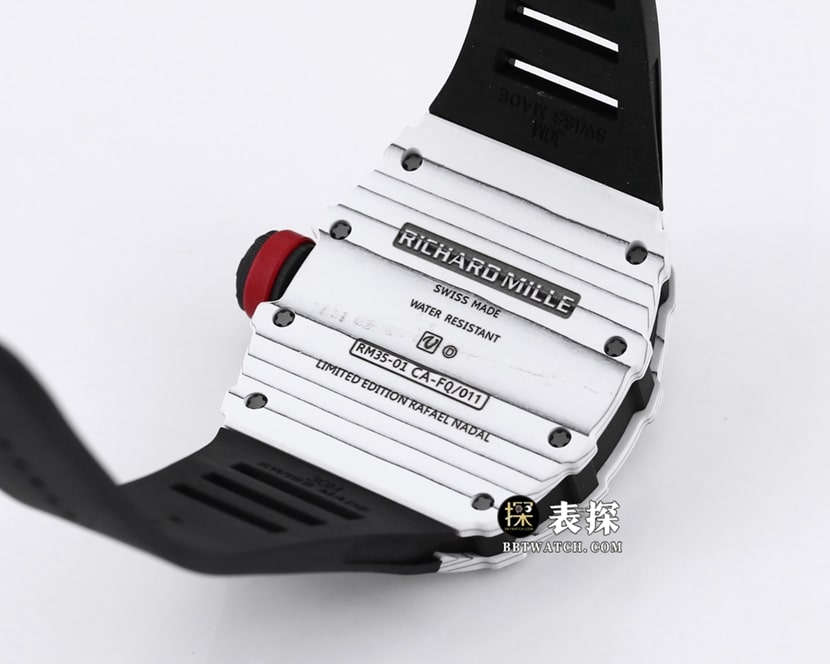 BBR RM 35-01Richard Mille1:1replica watch men's black dial black rubber caseback live photo