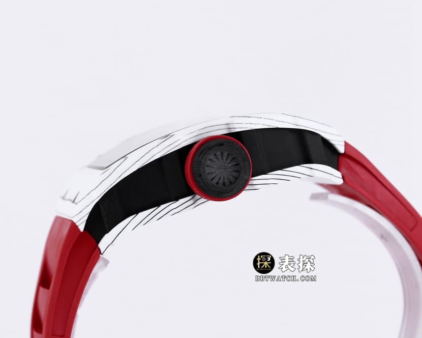 BBR RM 35-01Richard Mille1:1replica watch men's black dial red rubber style side live photo