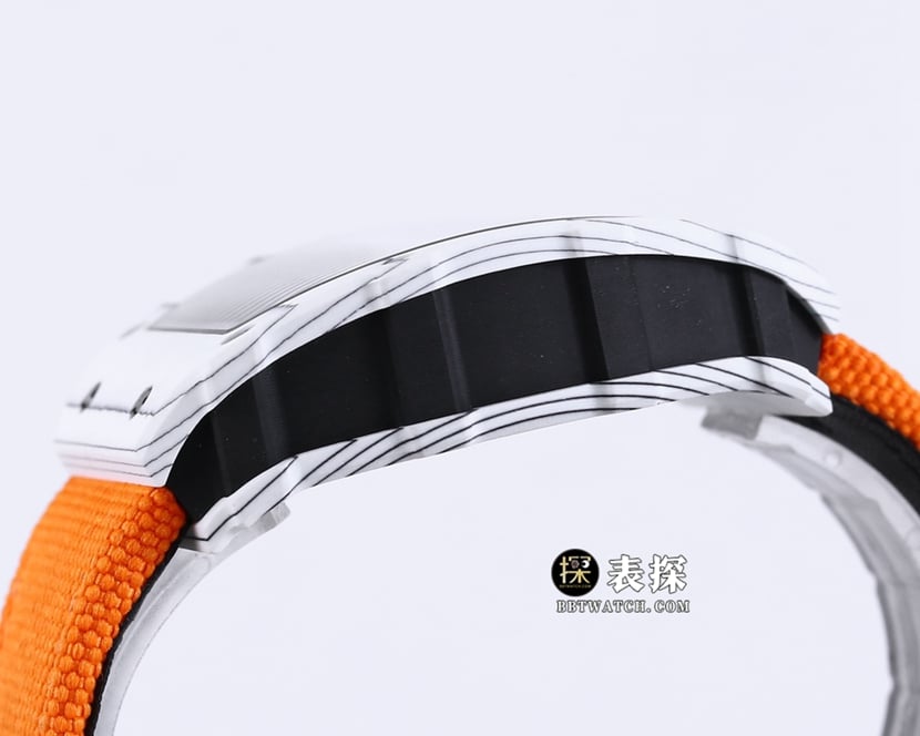 BBR RM 35-01Richard Mille1:1replica watch men's black dial orange Velcro bracelet side live photo