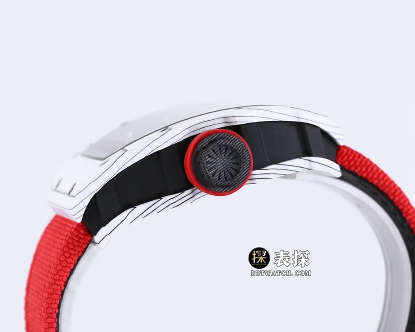 BBR RM 35-01Richard Mille1:1replica watch men's black dial red Velcro bracelet side live photo