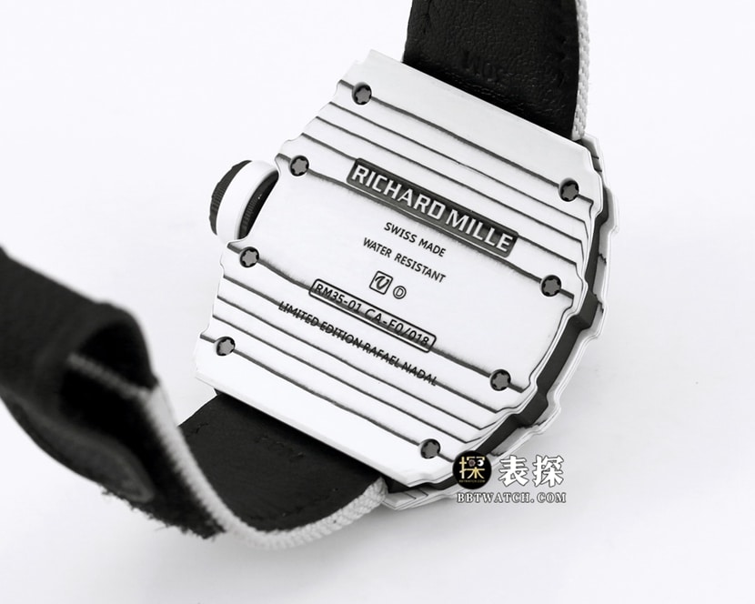 BBRRM 35-01Richard Mille1:1replica watch men's black dial gray Velcro braceletcaseback live photo