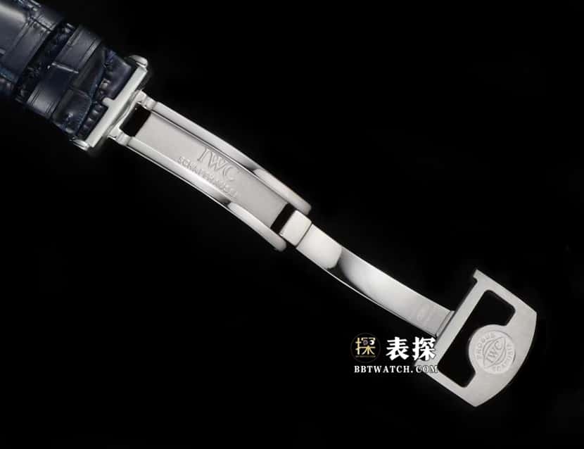 Portuguese IWC1:1replica watch men's blue dialtourbillonleather strap model clasplive photos