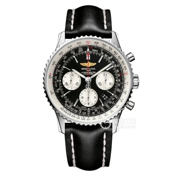 BLS aviation chronograph1Breitling1:1replica watch black dialleather strap model AB0138211B1P1