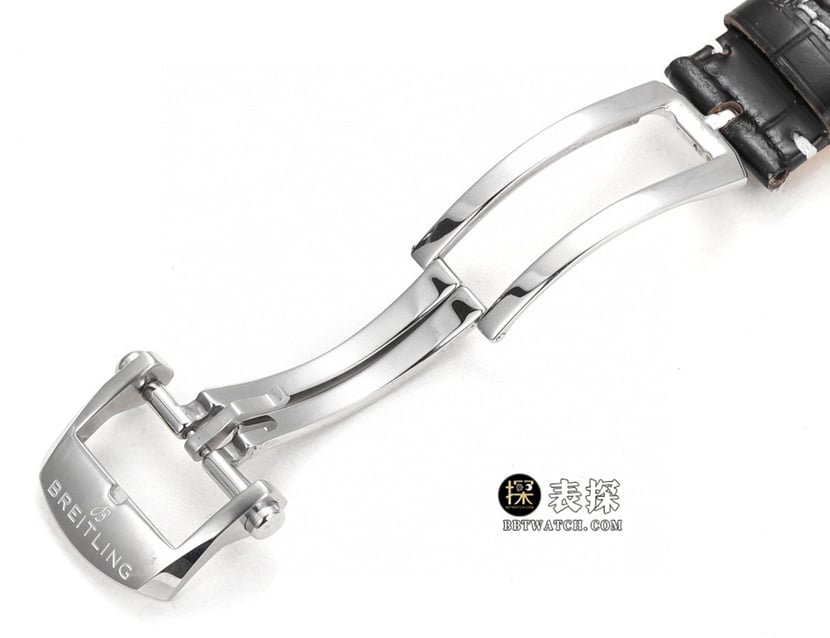 BLS aviation chronograph1Breitling1:1replica watch men's silver dialleather strap model AB0138241G1P1clasplive photos