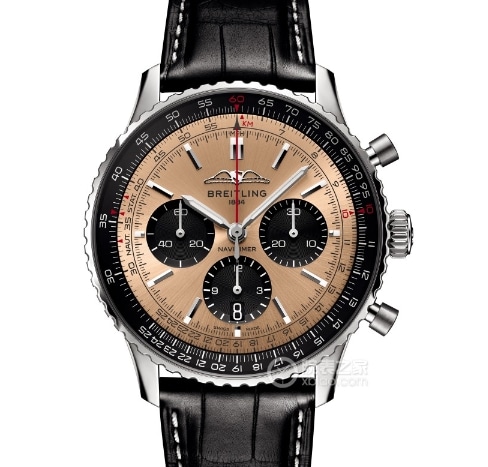 BLS Aviation Chronograph Breitling collectible watches Copper Color Plate Belt Model AB0138241K1P1