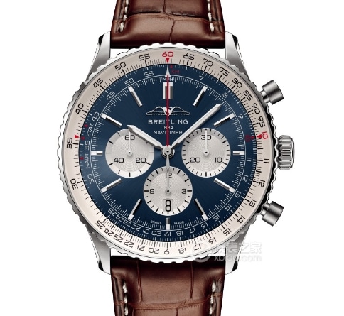 BLS Aviation Chronograph 1 Breitling collectible watches Blue Plate Belt Model AB0137211C1P1