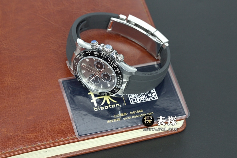 BTDaytonaRolex1:1replica watch lume gray plate rubber model M116519ln-0027 overall live photos