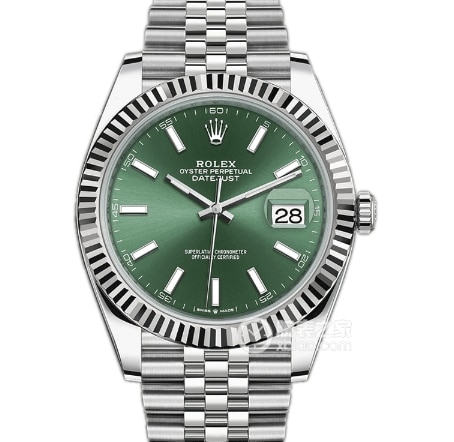 VS Logotype Rolex collectible watches luminous green disk steel strap models m126334-0028