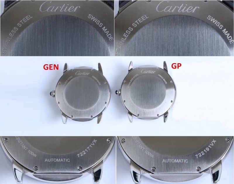 CartierRonde de Cartier series WSRN0002replica genuine and fake comparison evaluation bottom cover picture