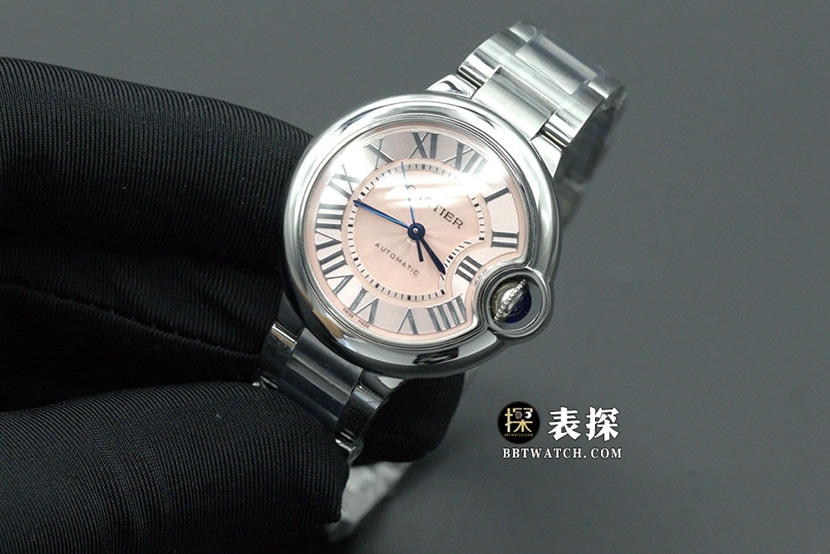 TW factory blue balloon Cartier1:1replica watch pink plate steel bracelet model W6920100front live photo