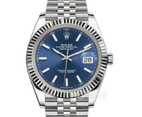 C factory logotype Rolex collectible watches luminous blue disk five rows steel strap models m126334-0002