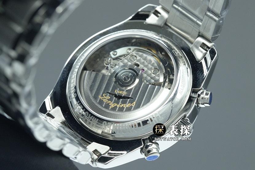 KL factory watchmaking traditional Longines1:1replica watch silver dial wheat grain pattern blue steel hands steel bracelet model L2.673.4.78.6caseback live photo