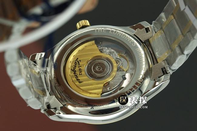 KY factory Longines men's watch traditional top-tier watch gold plate steel bracelet model L2.793.5.37.7caseback live photo