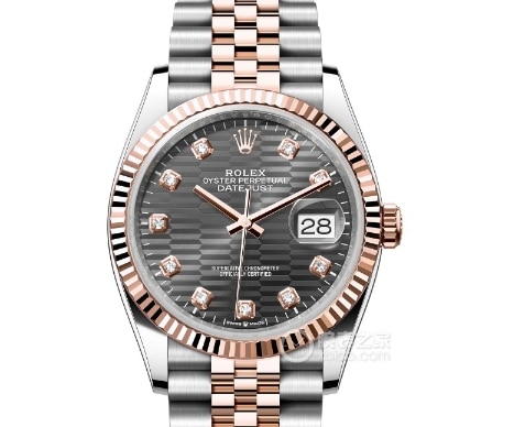 EW factory logotype Rolex collectible watches black plate intermetallic steel strap models m126231-0019