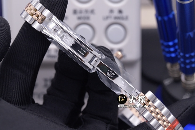 EW FactoryDatejustRolex1:1replica watch black dial gold steel bracelet model m126231-0019clasplive photos